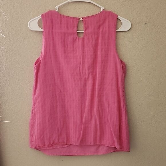 Lilly Pulitzer womens 4 pink sleeveless blouse top buttons ruffles gingham print - Picture 5 of 6